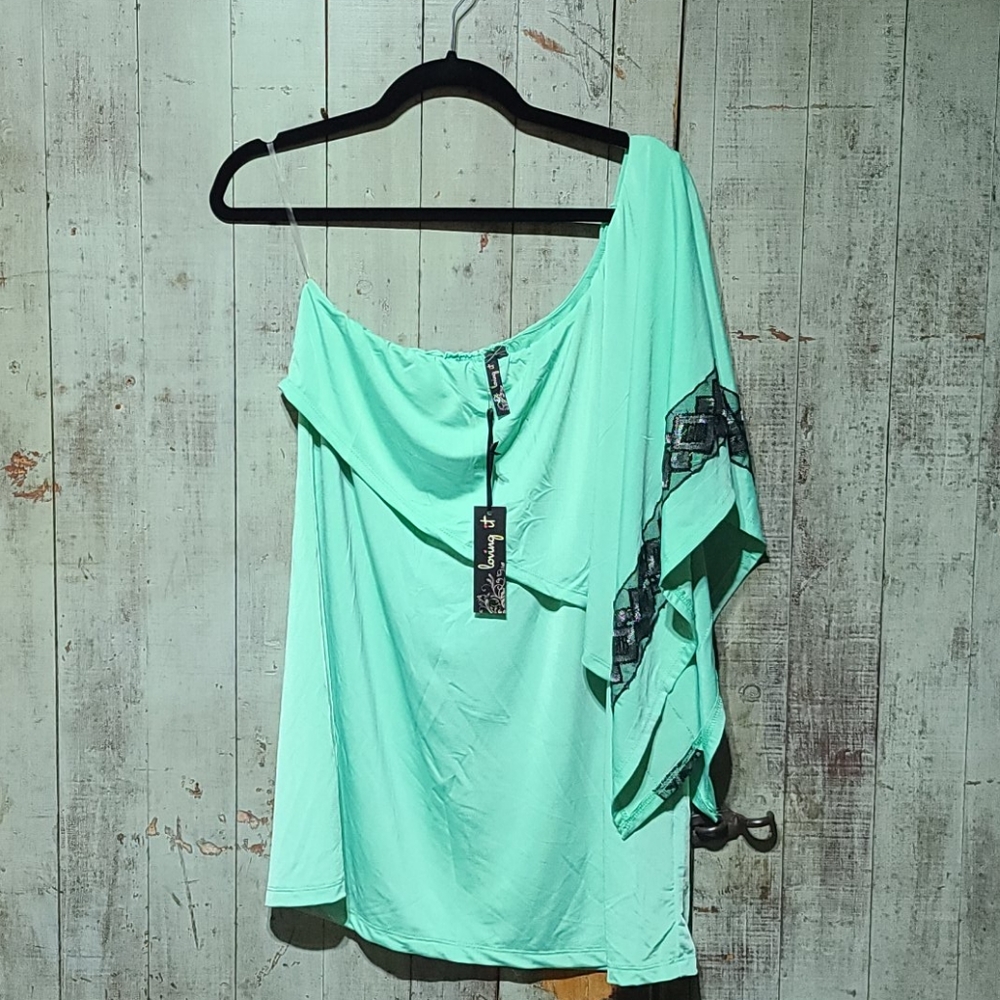 Loving It, one shoulder blouse